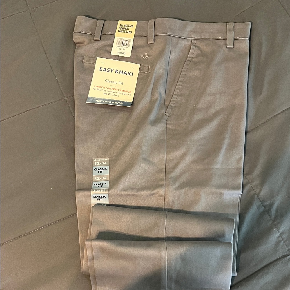 Dockers Easy Khaki Classic Fit Pants - Gray